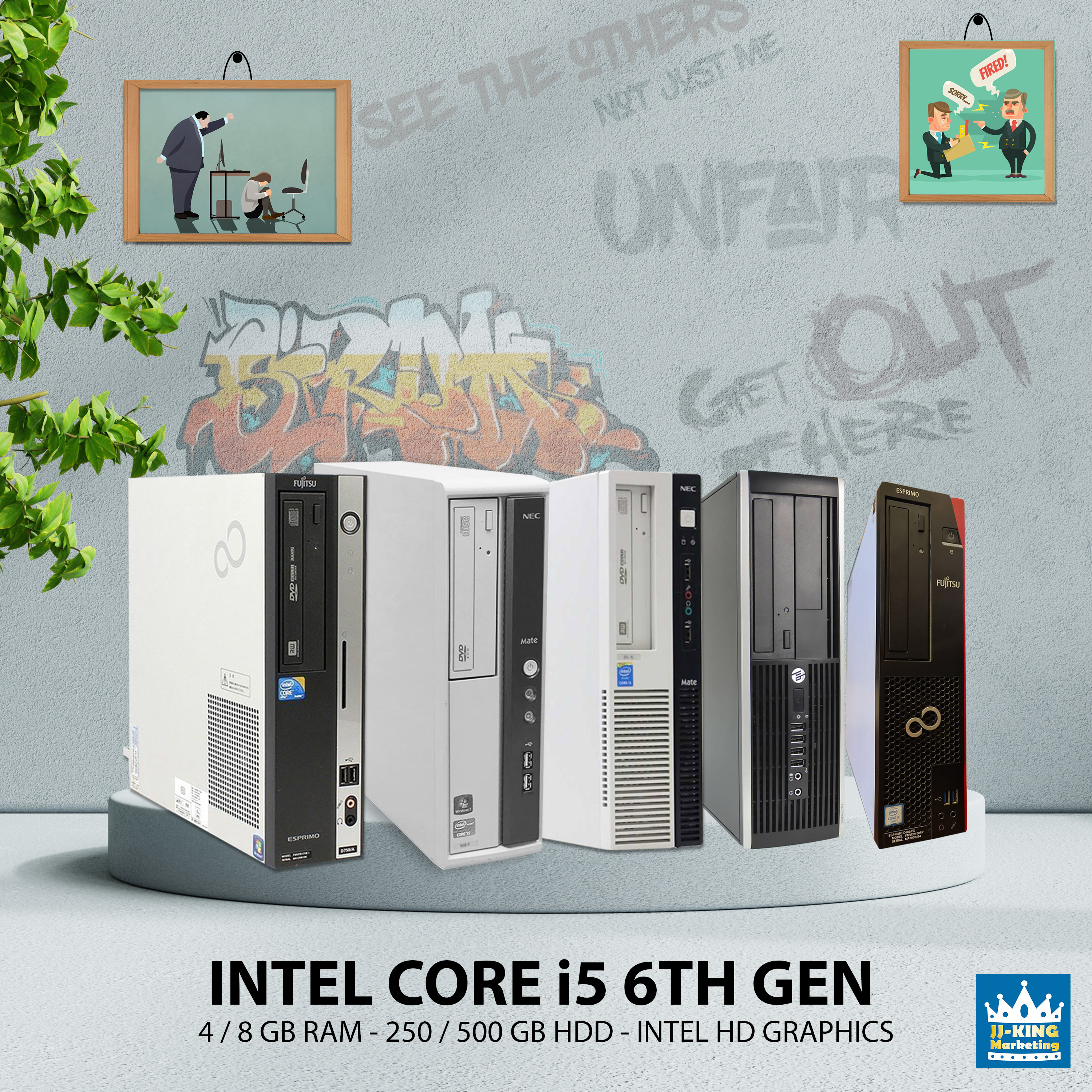 Intel 4 assorted Intel i3 and i5 CPUs 