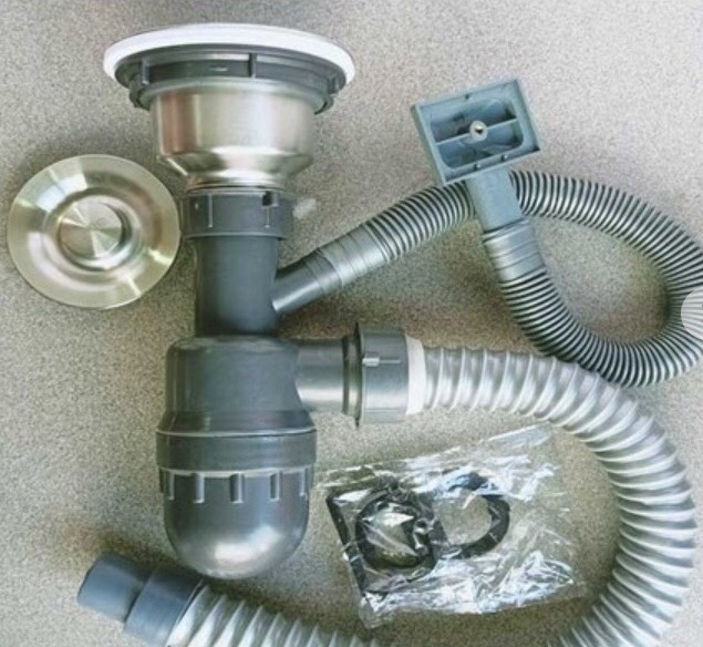 Sink Drain Set with Trash Filter 140 (1 Compartment, 2 Compartments)