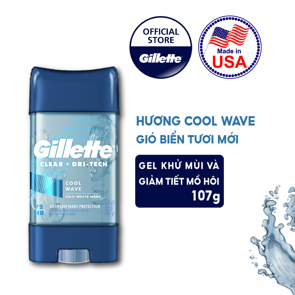 Lăn khử mùi cho nam Gillette Cool Wave 107g