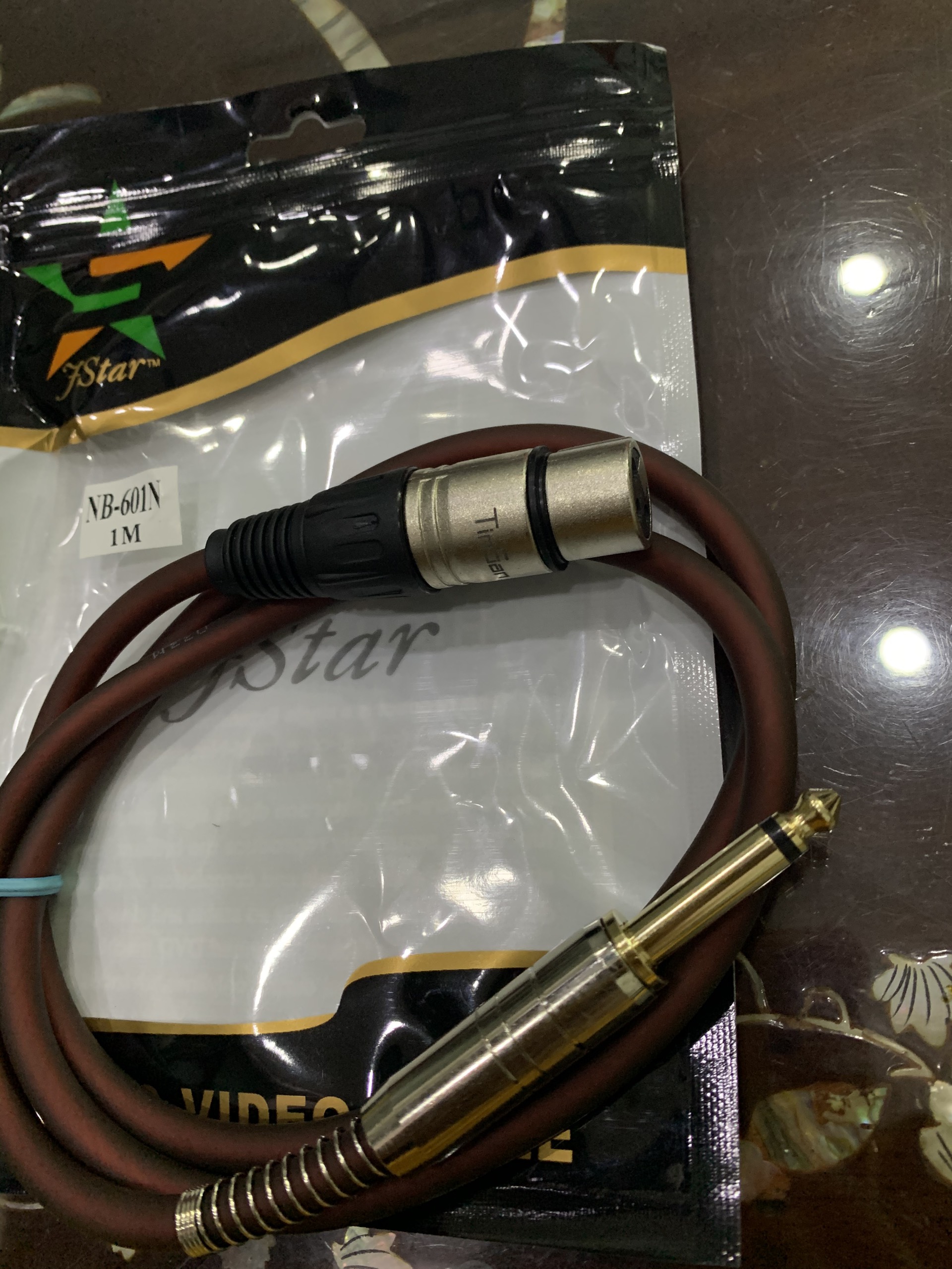 [HCM]Dây cắm Micro XLR đầu 6.5mm dài 1M