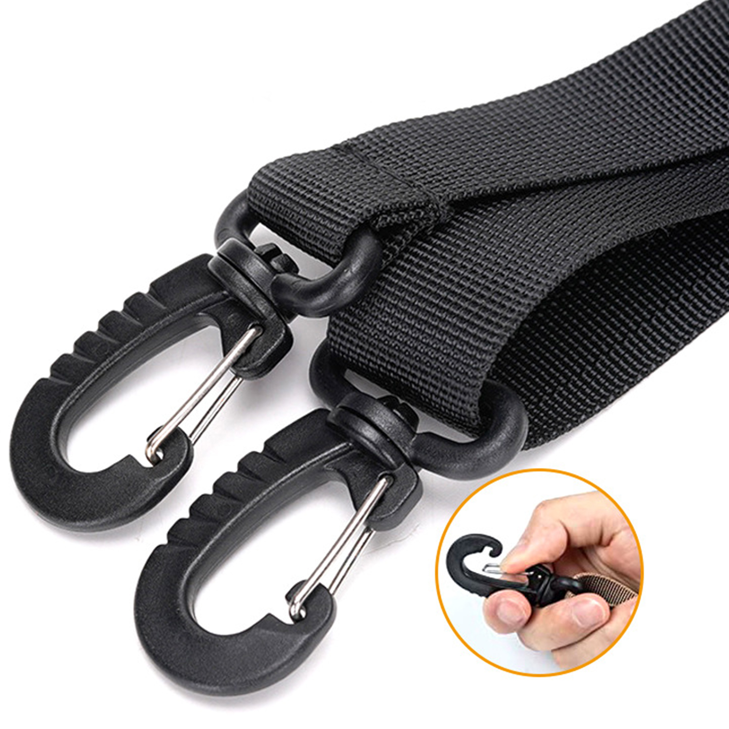 1 PC Adjustable Nylon Replacement Bag Handle Strap 2.5cm Wide Solid Color Shoulder Bag Belt For Water Bottle Hung Bag