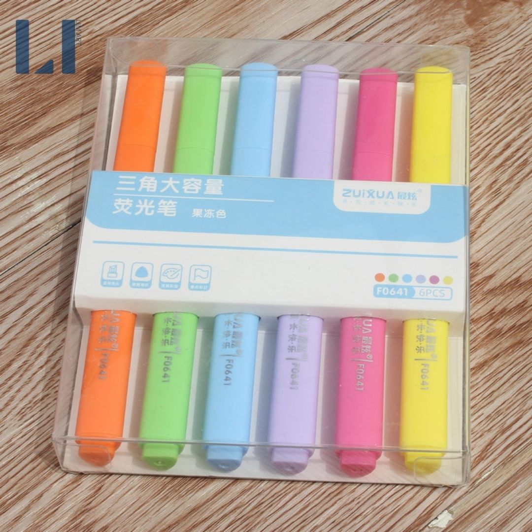 Set 6 bút highlight đánh dấu, bút dạ quang màu xinh xắn