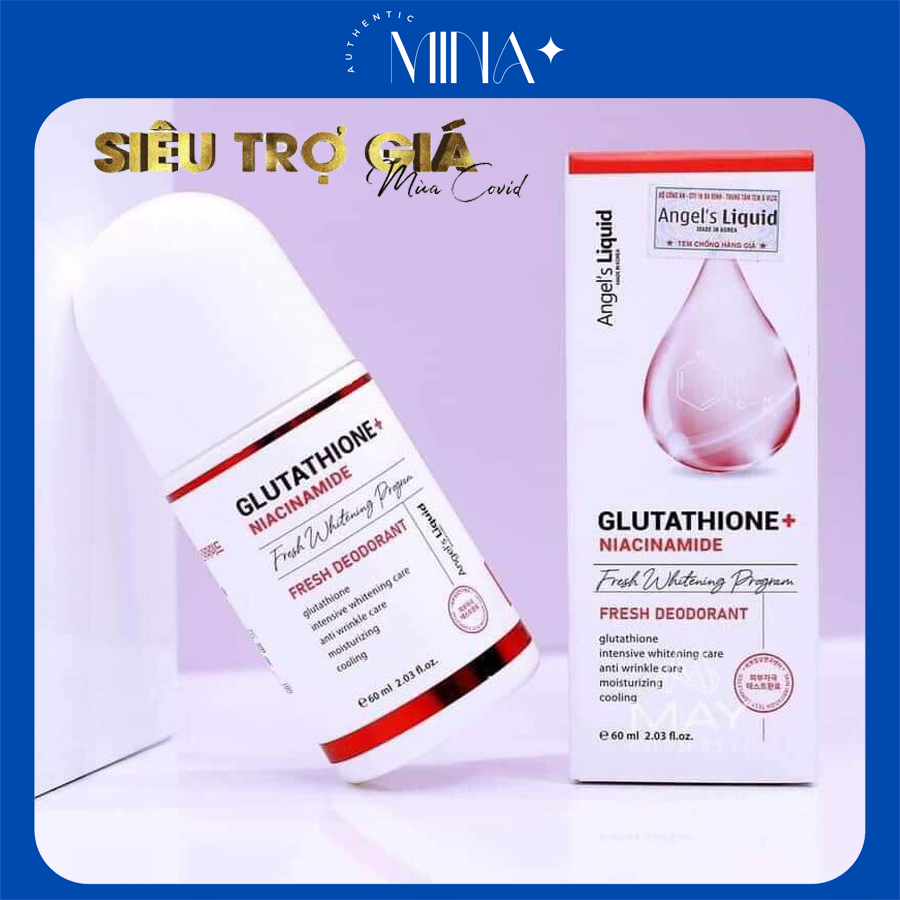 Lăn nách mờ thâm, dưỡng trắng nách Angel Liquid Plus Chai 60ml