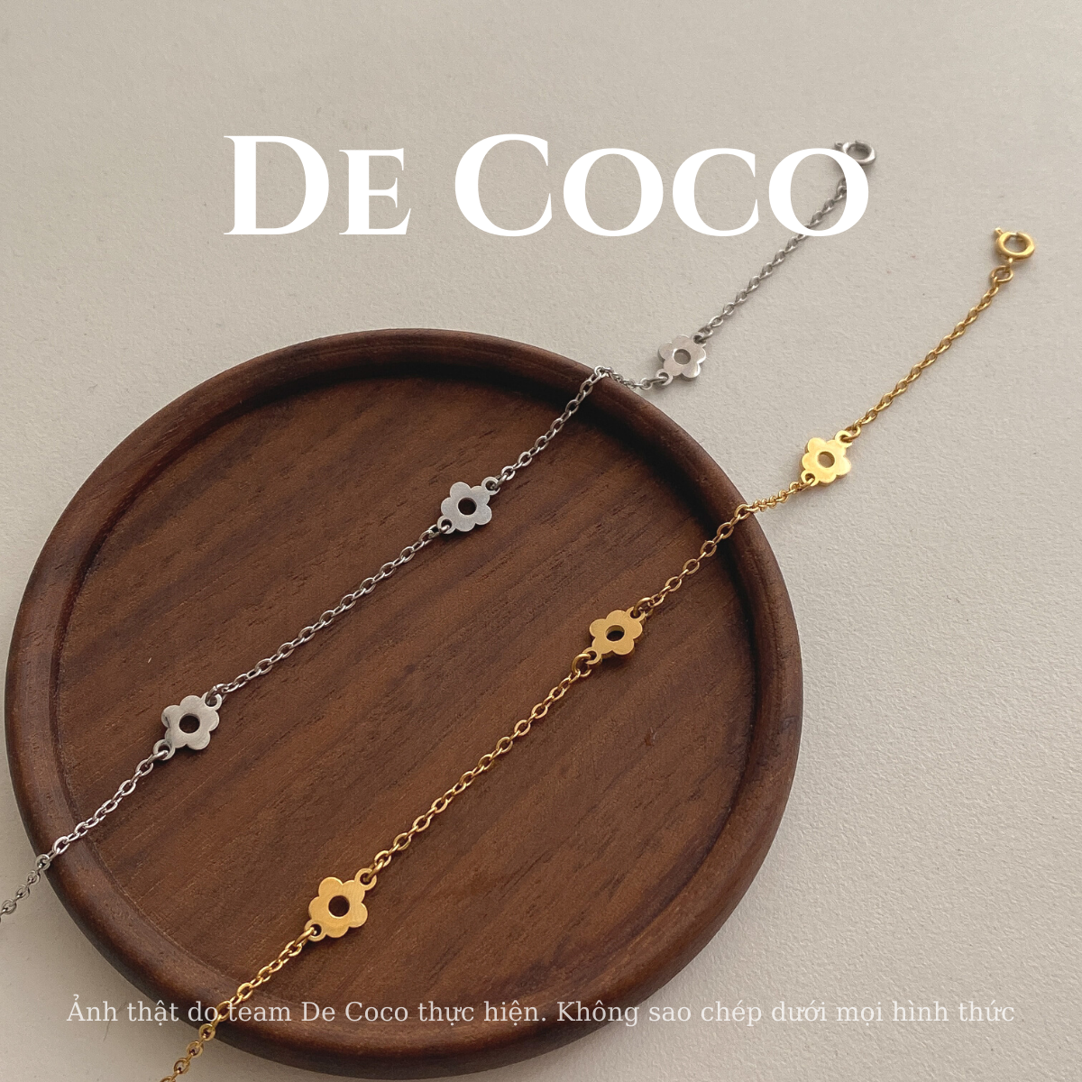 [KHÔNG ĐEN GỈ] Vòng tay hình hoa Petite Fleur De Coco