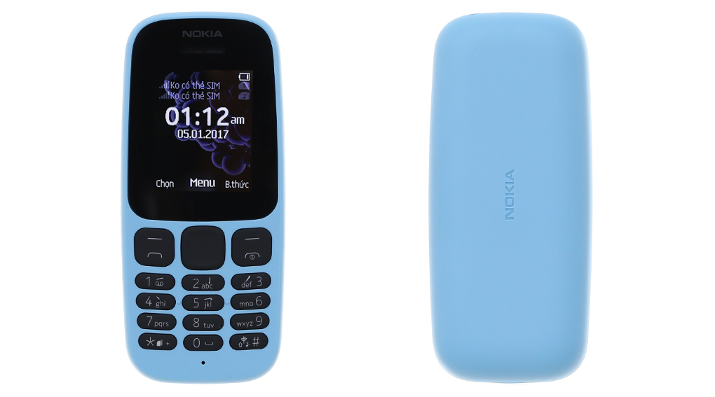 Điện thoại nokia 105 - 2 sim ,loa to ,pin trâu ,lưu 2000 số