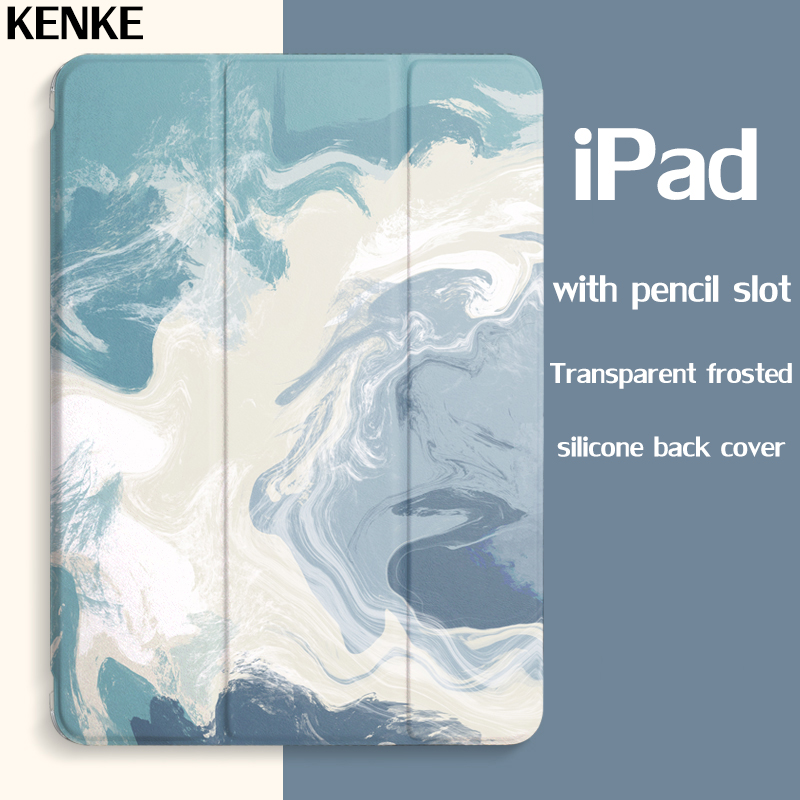 KENKE Ốp iPad Ốp Tự Làm Trong Suốt Dễ Thương Hoạt Hình Kèm Giá Đỡ Bút Chì thumbnail