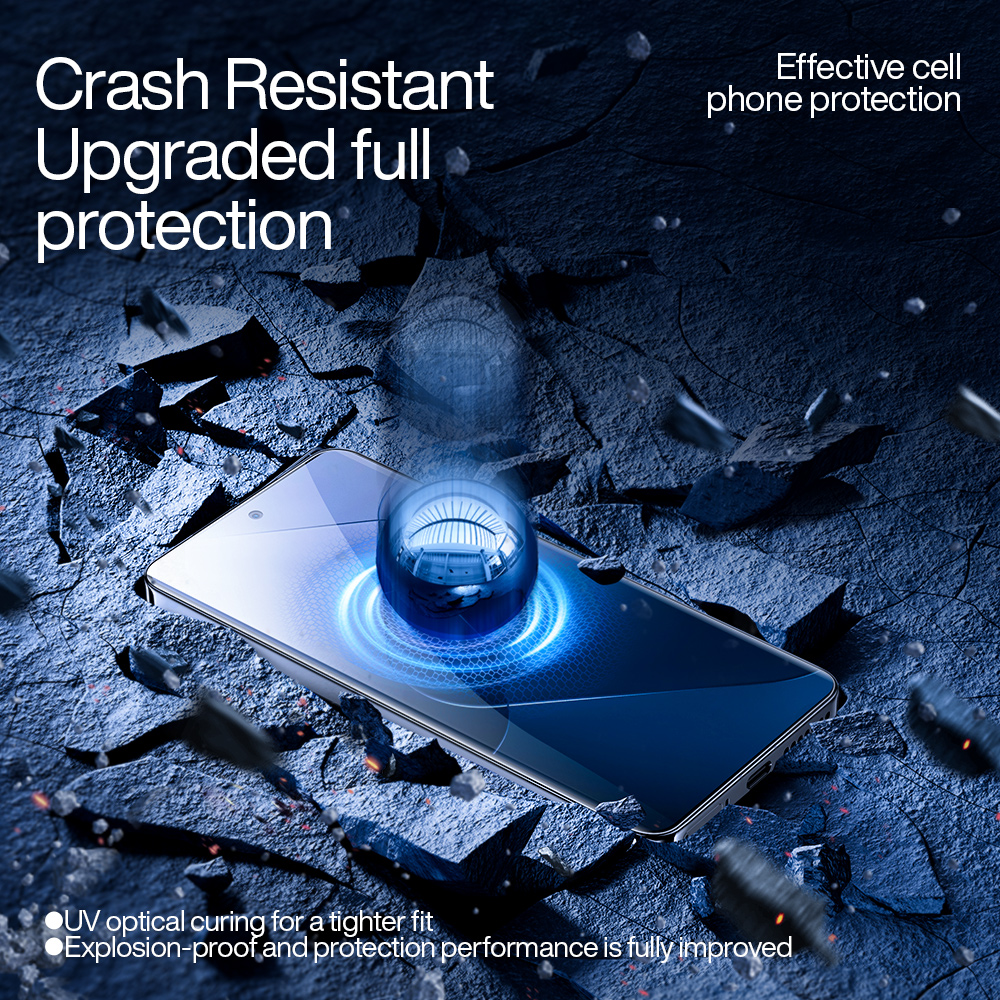 SmartDevil UV Anti-reflection Full Glue Screen Protector for Xiaomi 15 Pro Mi 14 Pro Xiaomi 14 Ultra Mi 13 Pro 13 Ultra Xiaomi 12 Pro 12S Ultra Full Coverage Quatumn Film Shockproof Anti-fingerprint