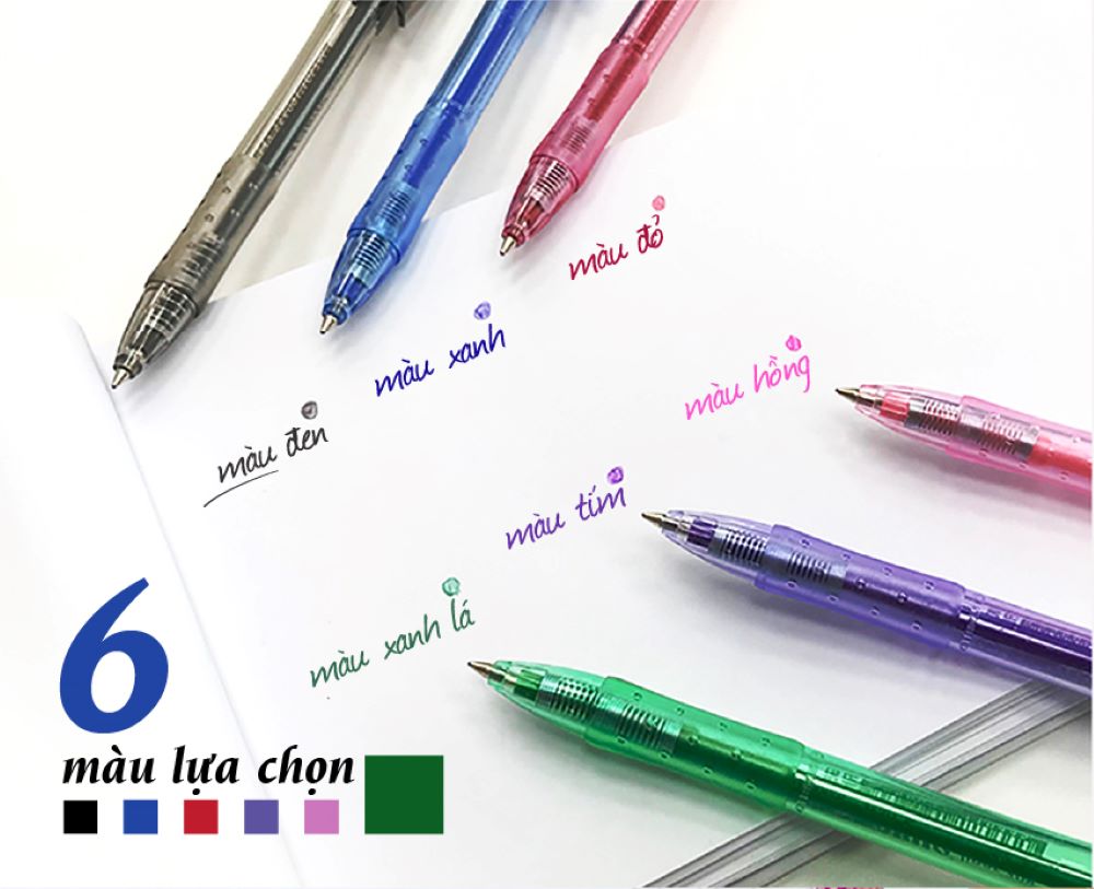 Bút bi STABILO Liner BP308F (Xanh biển, Đen, Đỏ, Hồng, Xanh lá, Tím)