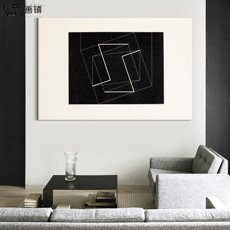 Modern minimalist abstract geometric shapes, lines, posters, printed canvas, hanging paintings, homestays, living rooms, hallways, modern quiet style decoration paintings, hallways, tea rooms, study rooms, bedroom murals, Q7224