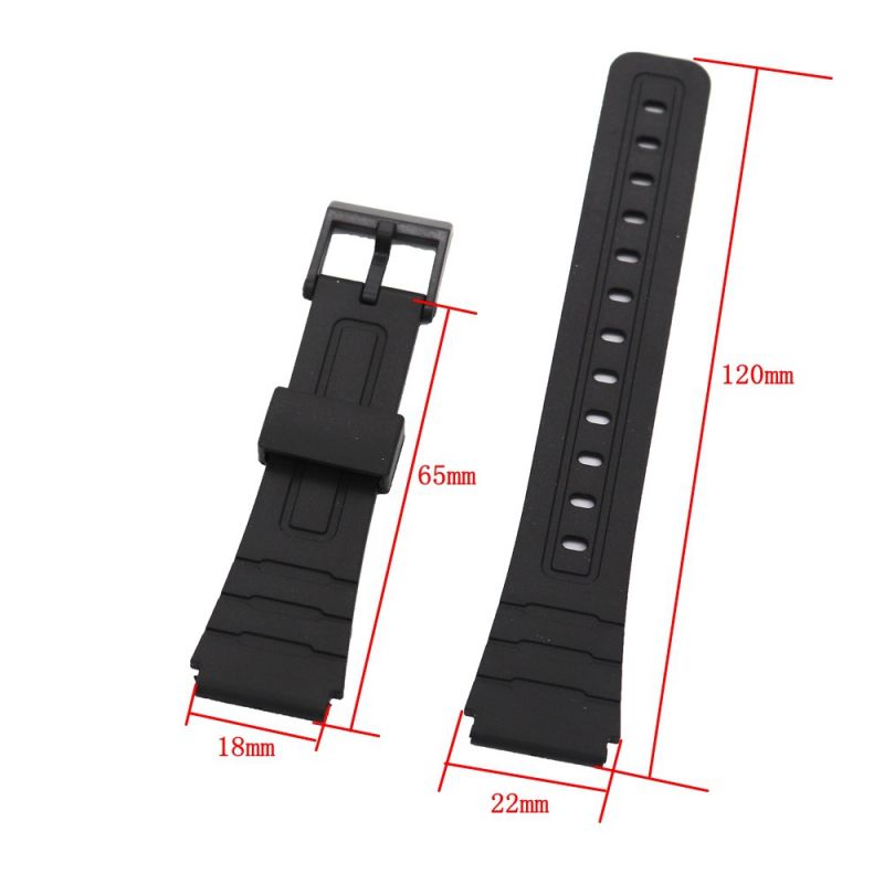 F91w Casio Replacement Watch Strap Silicone Black Buckle Wrist Band Bracelet F 91w Rubber Sports 0631