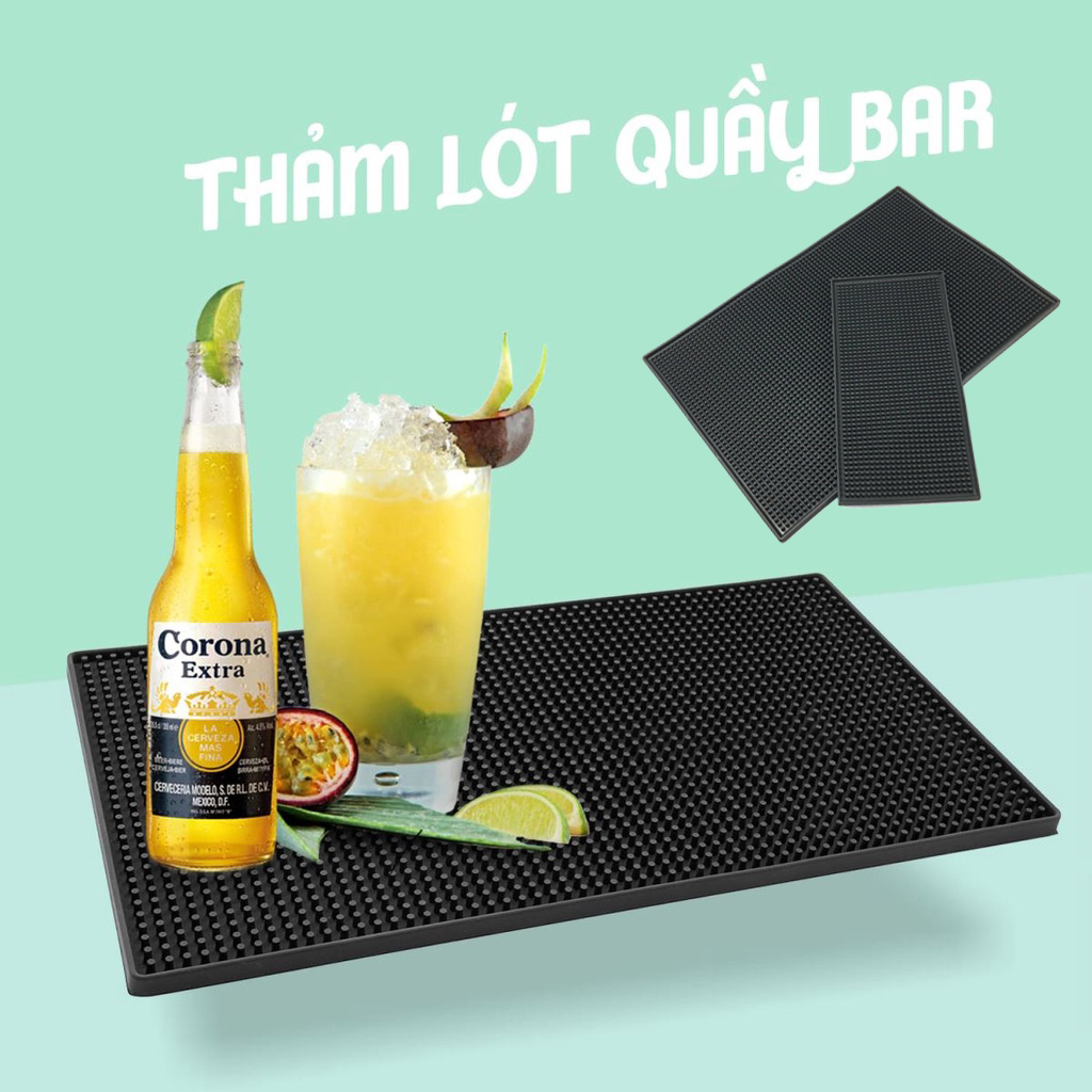 Thảm lót quầy bar cao su, thảm chịu nhiệt, thảm nhà hàng, quán cà phê, Thảm cao su úp ly chống trơn trượt cao cấp quầy bar kích thước lớn - Guty Home