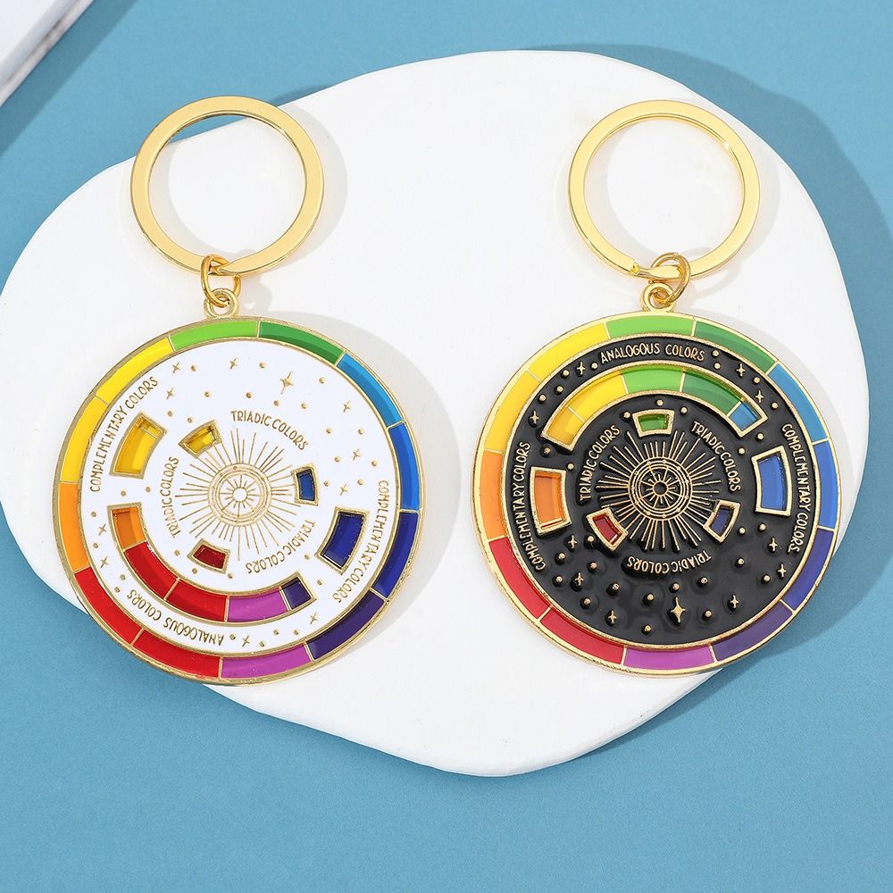 Compass Spinning Spinning Color Compass Pin Color Wheel Spinning Color Compass Keychain ...