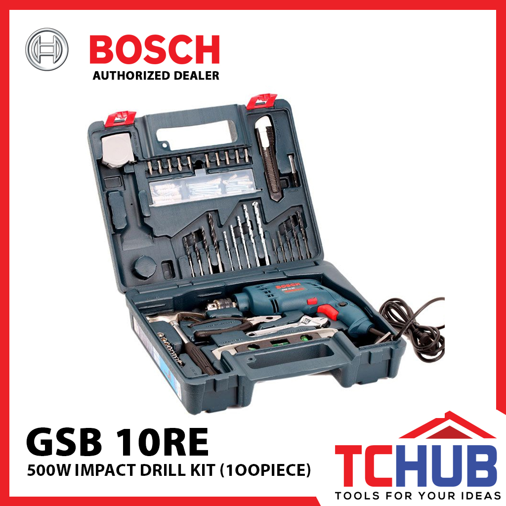 Bosch GSB 10 RE Impact Drill Kit (100PCS) *Ship Out Next Day