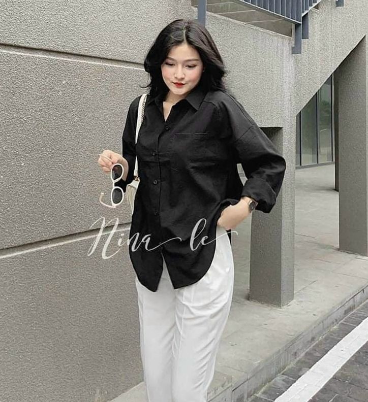 Áo sơ mi nữ thời trang đũi mềm cực hot.