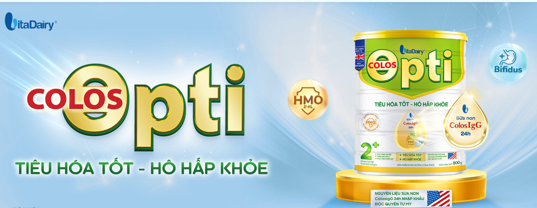 Colos Opti-Tiêu hóa tốt,Hô hấp khỏe