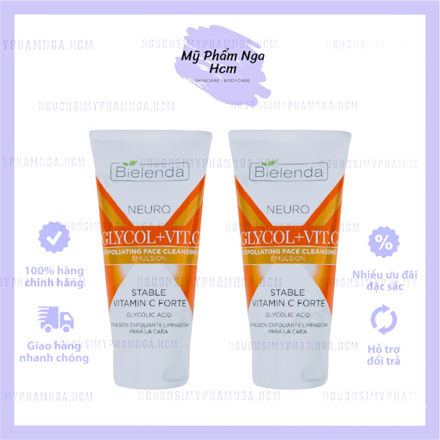 Sữa rửa mặt Bielenda Vit C làm sạch, trắng da