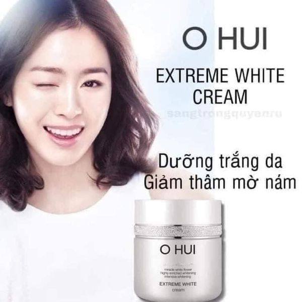 Kem dưỡng trắng da Ohui Extreme White Cream 50ml tách set