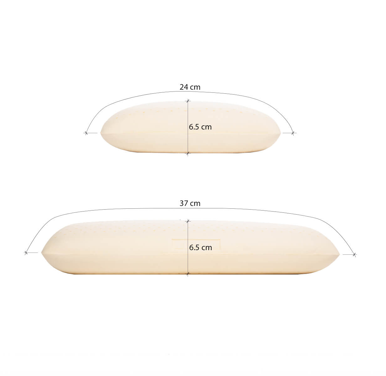 Gối Cao Su Liên Á Oval 24x37x6.5cm