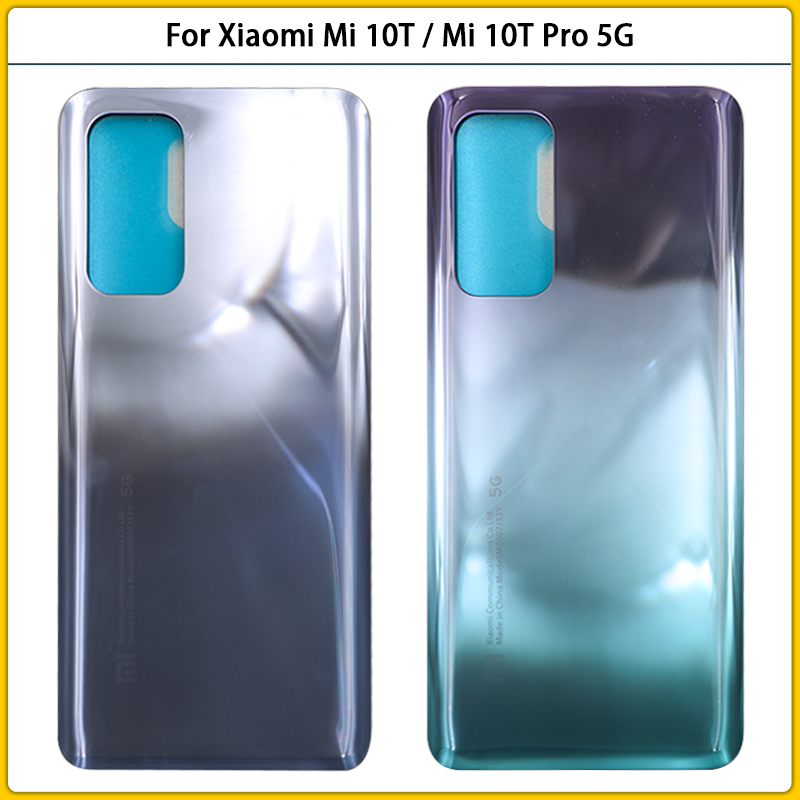 New For Xiaomi Mi 10T 10T Pro 5G Back Cover 3D Glass Panel Rear