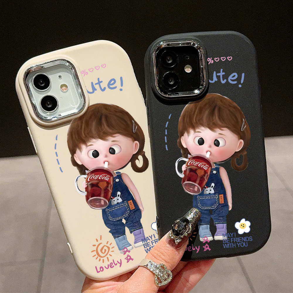 UCUC%20for%20OPPO%20A59%20F1S%20Back%20Cover%20The%20little%20Girl%20Drinks%20Cola%20Luxury%20Plating%20Lens%20Soft%20Candy%20Phone%20Case%20-%20Image%207
