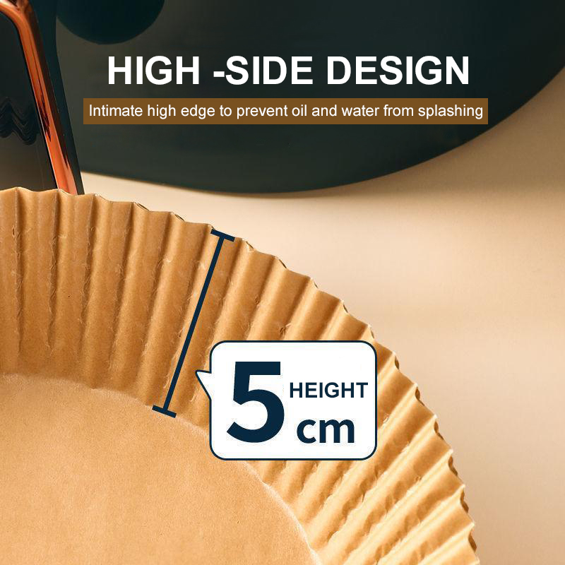 【The-Best】 50/100pc Oil Paper Holder For Air Fryers Disposable Baking Oil Absorbing Baking Tray Paper Food Grade Non Stick Kitchen.