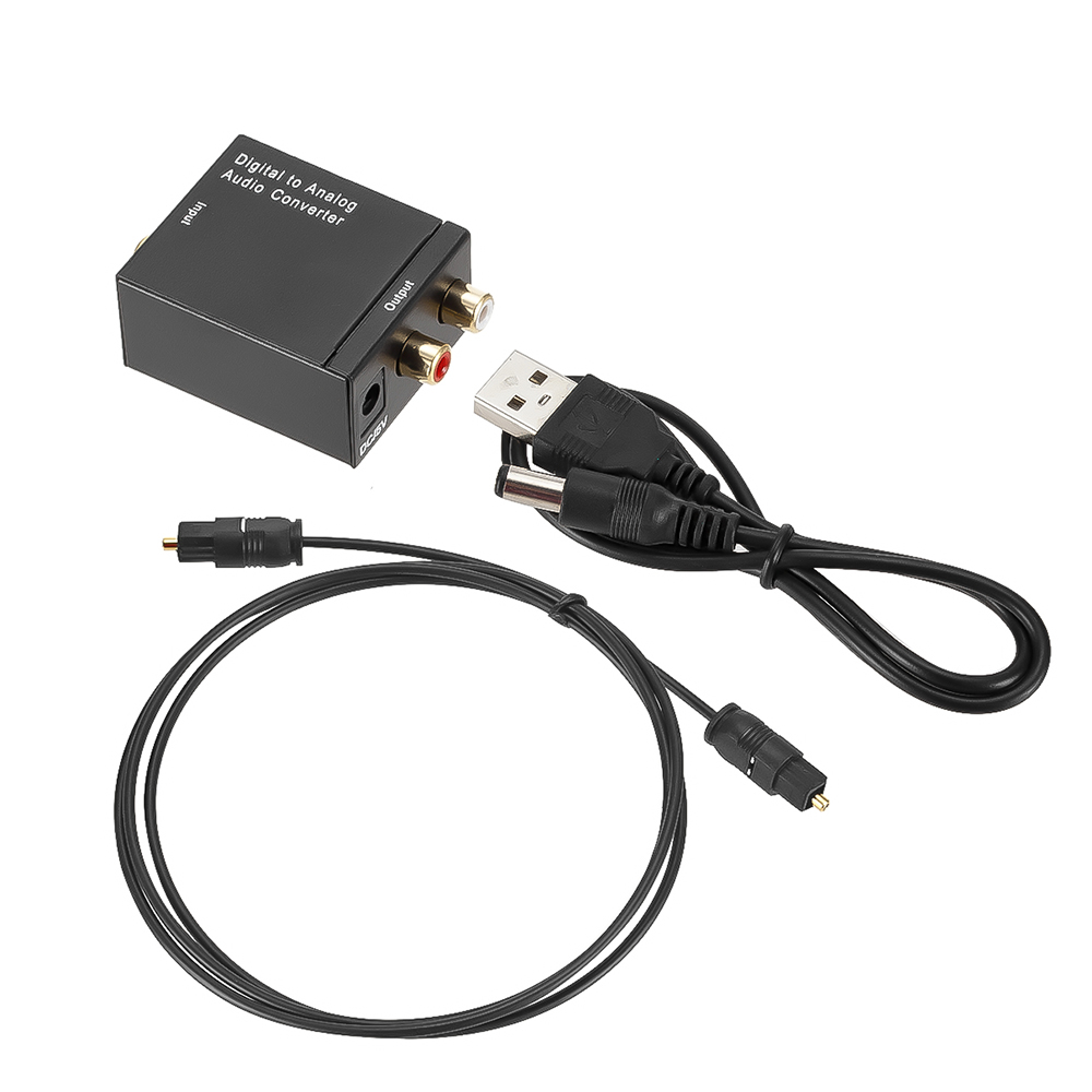 Kebidumei D To A Audio Converter 3.5MM Jack RCA Amplifier Decoder Optical Fiber Coaxial Signal To A DAC Spdif Stereo