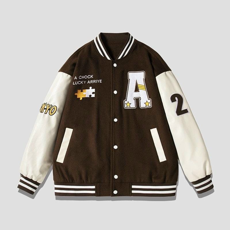 Áo Khoác Varsity Jacket A STUDIO bomber bóng chày basic nam nữ form rộng_TP45