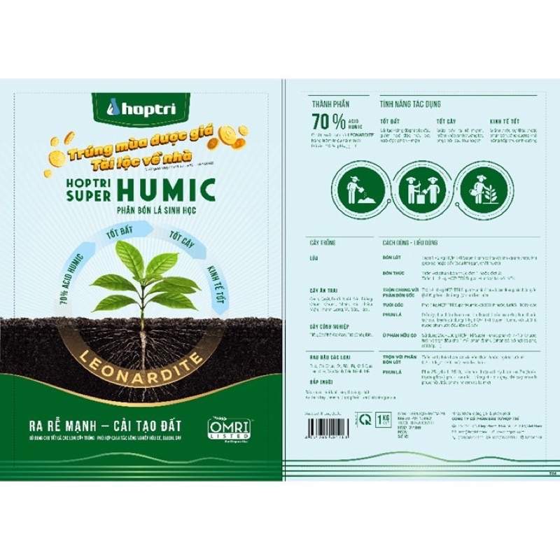 Phân Bón lá SUPER HUMIC HỢP TRÍ - 1kg