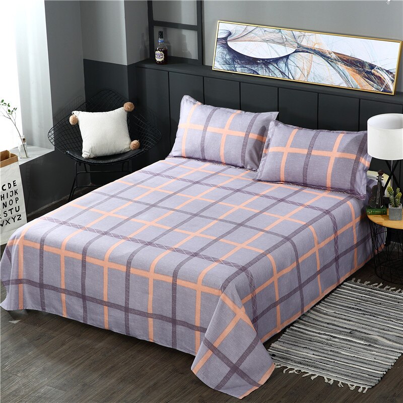 yingke 3 Pcs Bed Set 1 Pc Bed Sheet 2 Pillowcase Queen King Twin Size Cotton/polyester Flat Sheet Bed Linen Fitted Sheet Bedsheets
