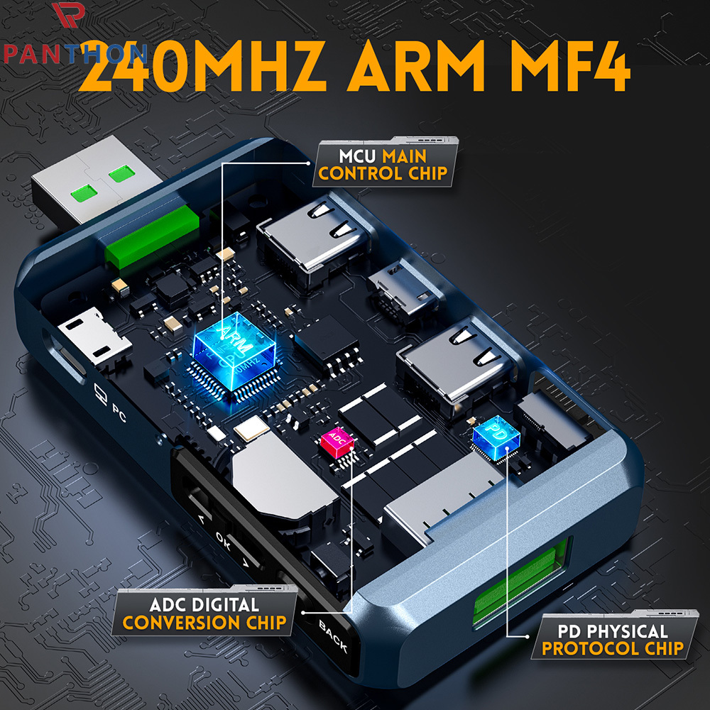 【💕Ready Stock🎉】PANTHON FNIRSI-FNB48P USB Mobile DC Charger Tester USB Voltage Meter and Current Tester LCD Display Power Tester Multimeter Ammeter Voltmeter