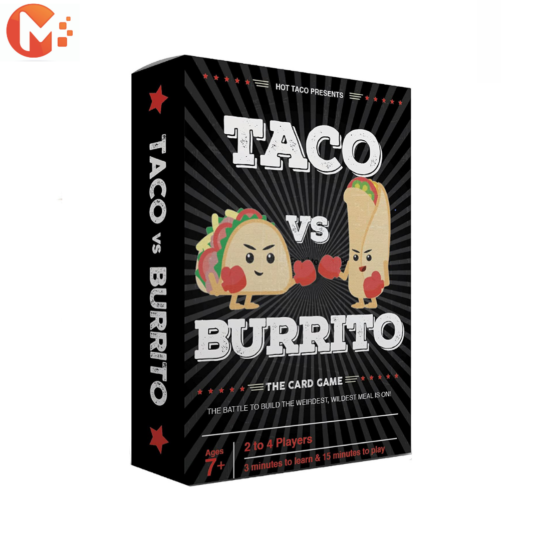 Taco Vs Burrito Card Game Family Friendly Party Game For Kids, Tens