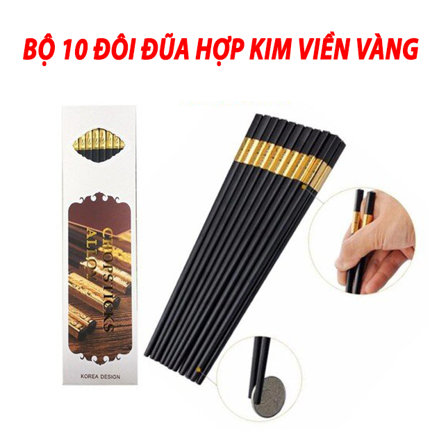 Đũa ăn mạ Vàng Đũa ăn hàn quốc Đũa ăn cao cấp bộ đũa đũa ăn cơm bộ đũa cao cấp