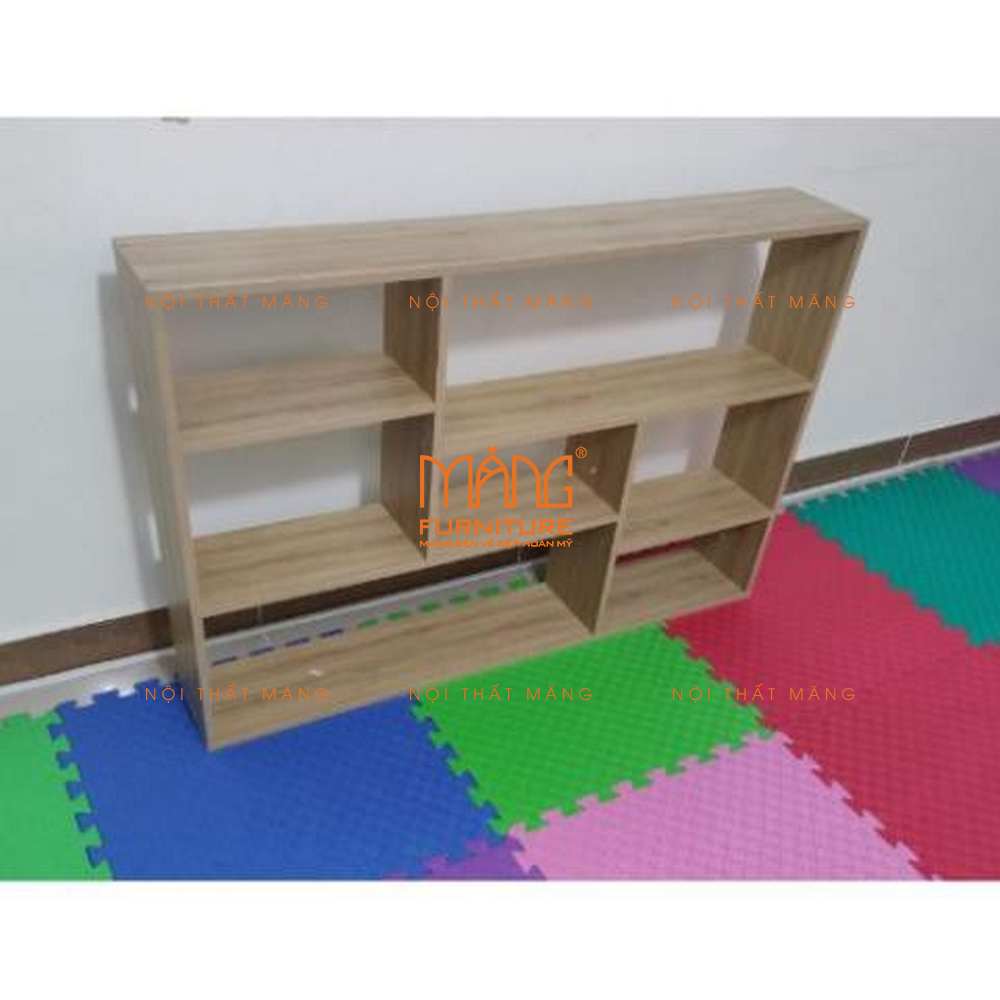Kệ sách treo tường gỗ đa năng nhiều ngăn mẫu ks08
