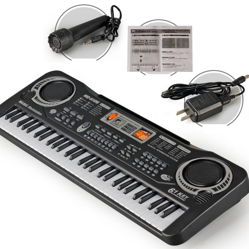 Đàn PIANO cho bé kèm mic hát – Đàn điện tử 61 phím size to nhiều chức năng, có nhạc cho bé mới học đàn – Lana Queen