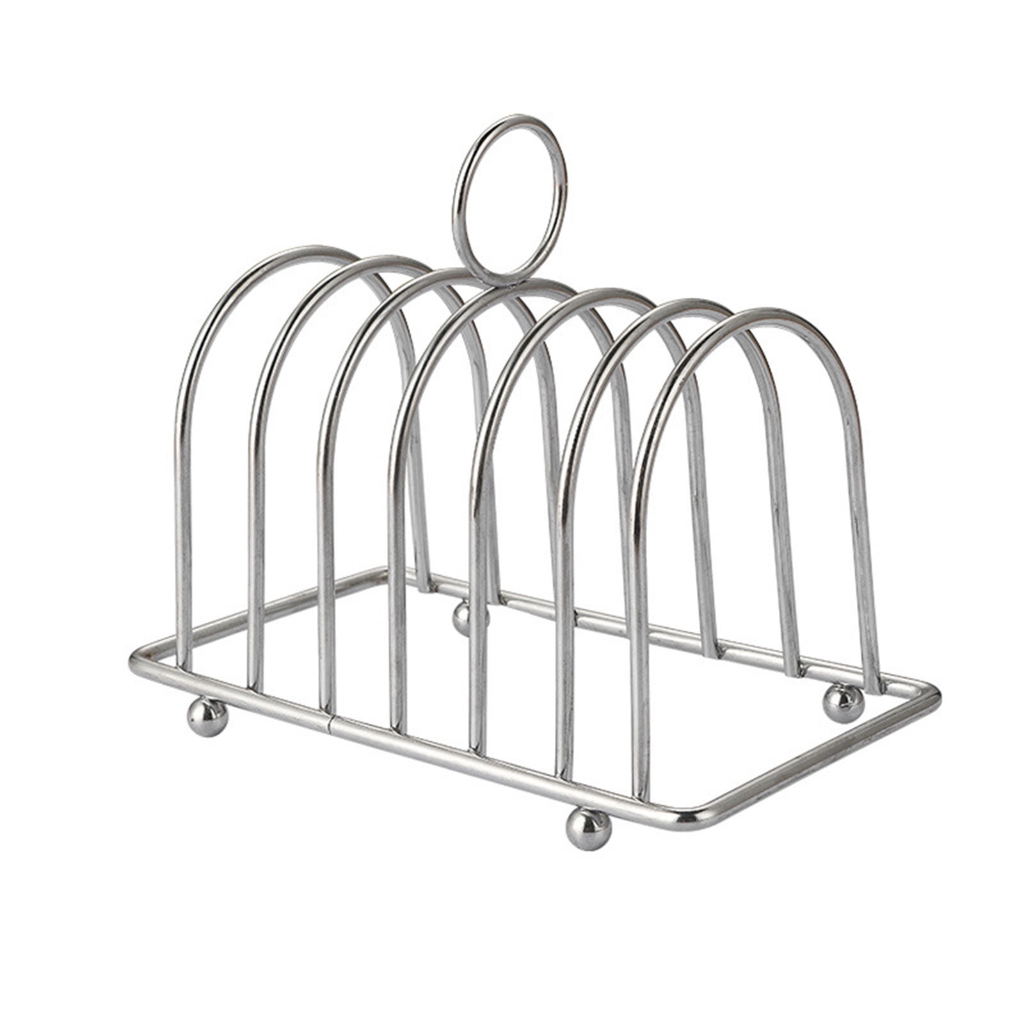 Toast Bread Rack Stainless Steel Bread Holder 6 Slices Bread Display Stand