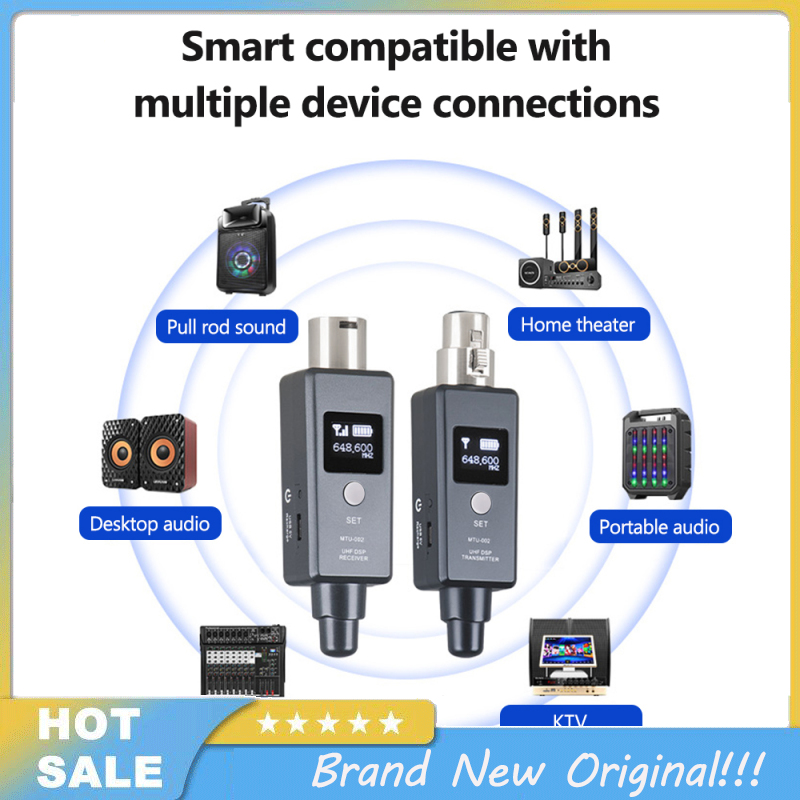 U3 Dynamic Microphone Wireless System PA System With Transmitter Receiver Plug-on Microphone Audio Mixer