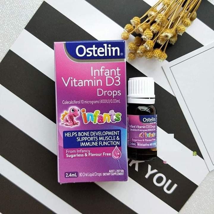Vitamin Ostelin D3 Drops dạng nhỏ giọt 2.4ml (Hàng chuẩn Úc)