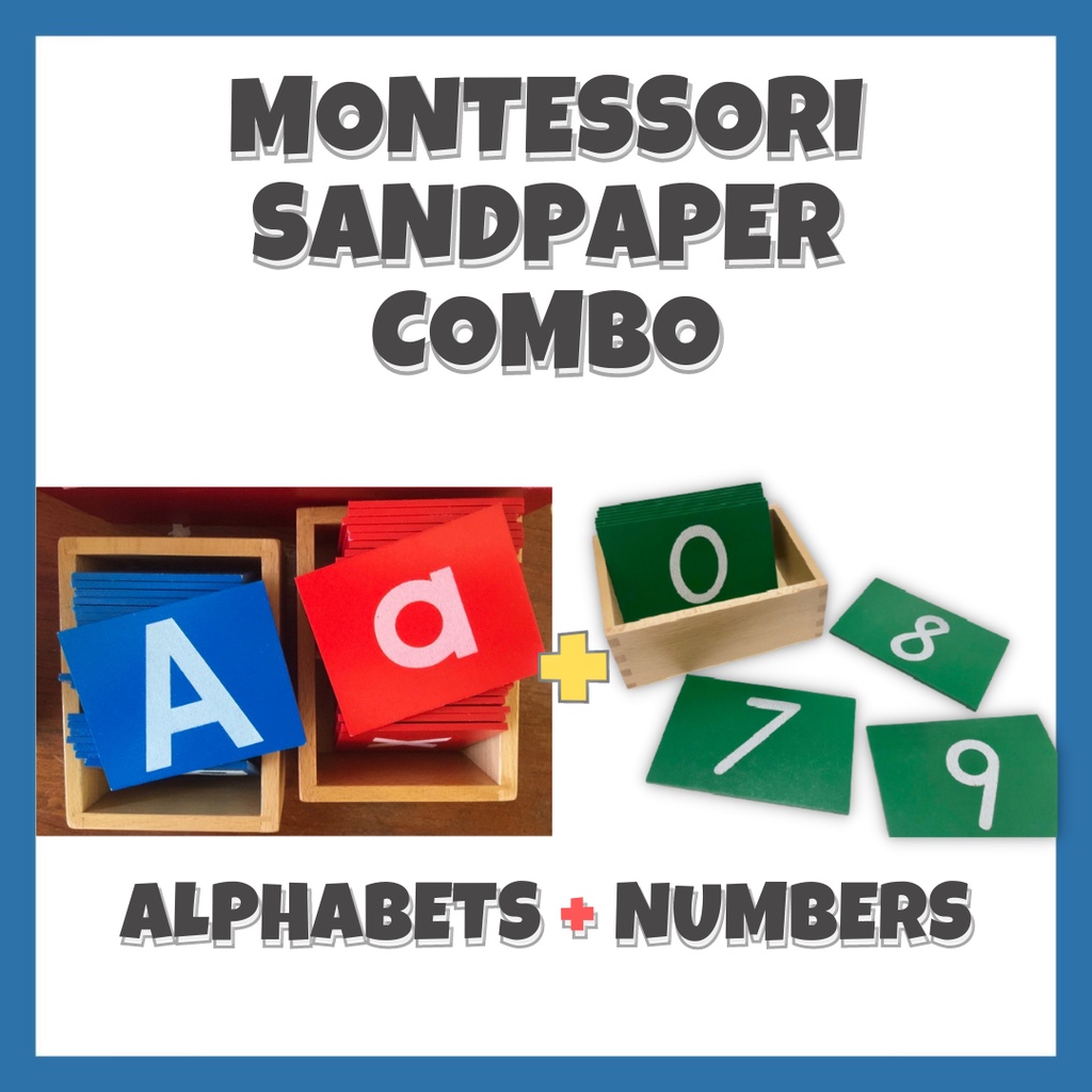 [SG STOCK] Montessori Sandpaper Letter Alphabet Card Letter, Sandpaper Number Flash Cards Early