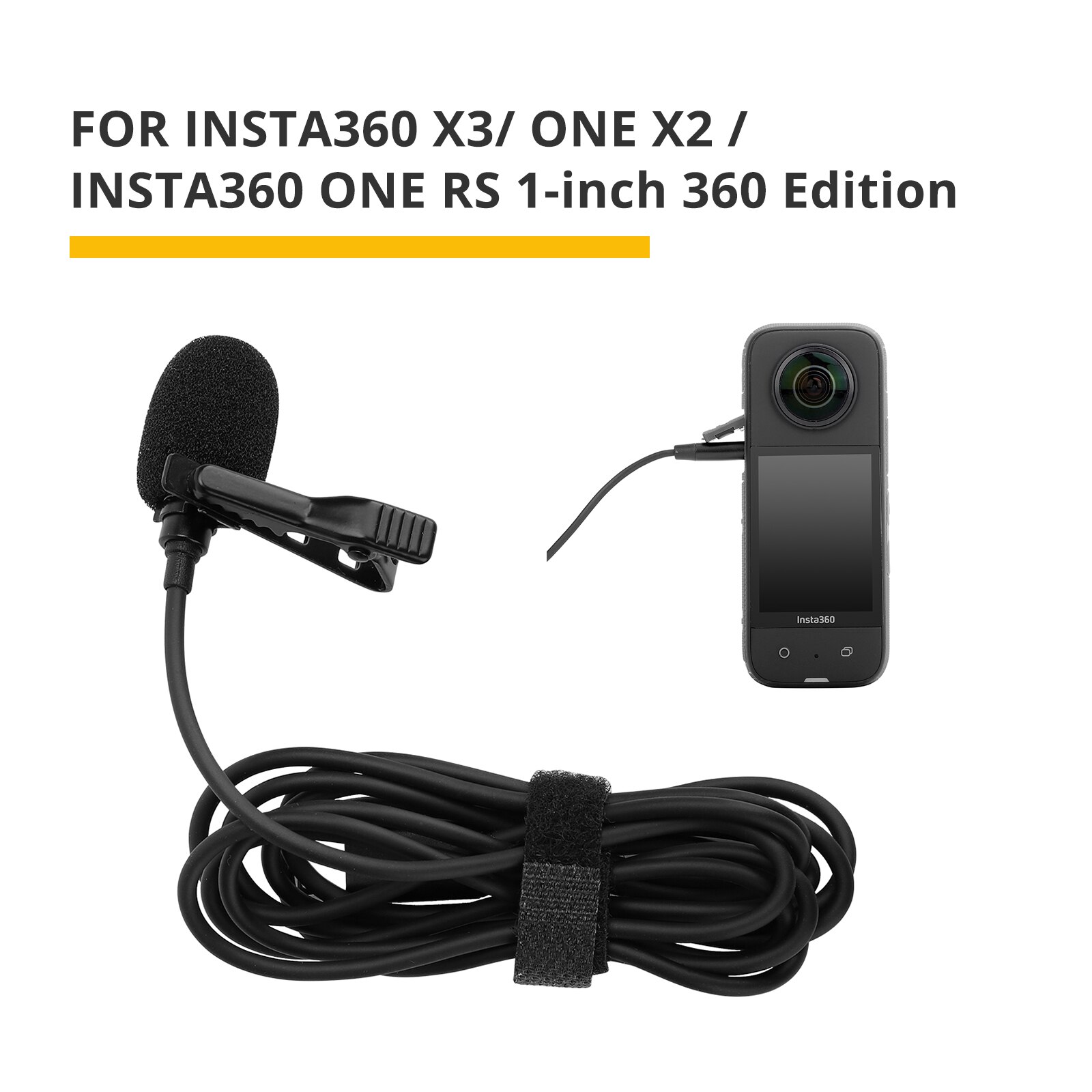 Type-C Lavalier Microphone For Insta360 Series Noise-Reduction Lapel Mic Audio For OSMO ACTION Sport Camera Essories