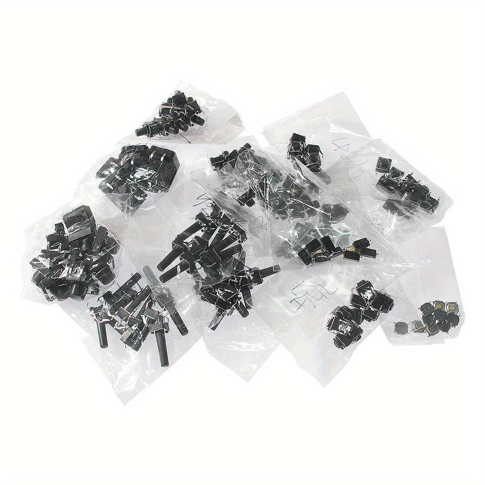 140pcs/lot 14 Types*10pcs Tact Tactile Push Button Switch Set SMD Assortment Kit -DIY Commonly Used Mixed Switch Pack/ Touch Switch/micro Switch/ Button Switch