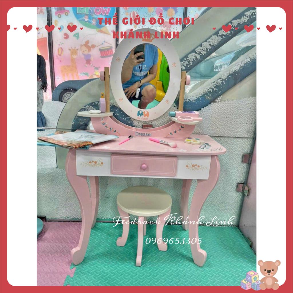 Đồ chơi bàn trang điểm bằng gỗ cao 90cm (2 màu )