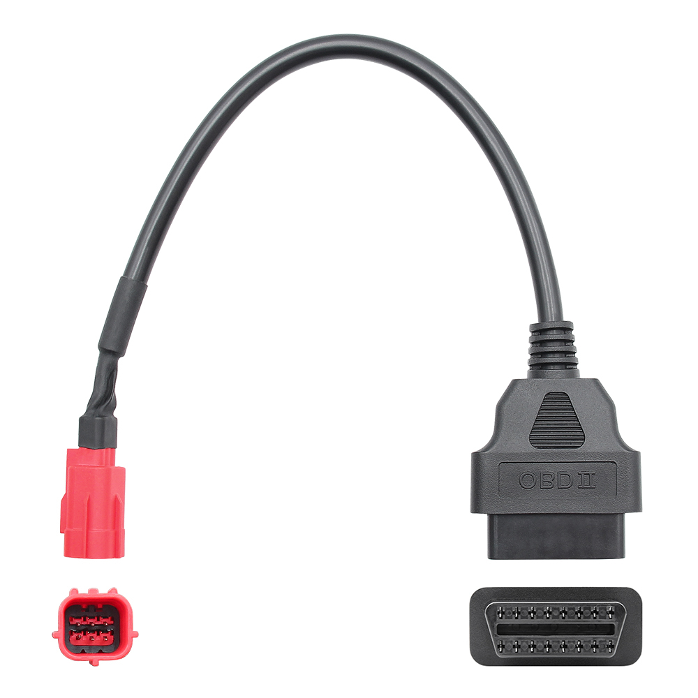 For honda motorbike 4pin 6pin to 16pin obd 2 motorcycle scanner diagnostic cable moto obd 2 extension cable obd2 adapter obd 2 connector use for elm327 v1.5