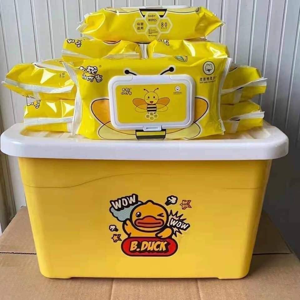 KHĂN GIẤY ƯỚT VỊT VÀNG (THÙNG 10 GÓI )