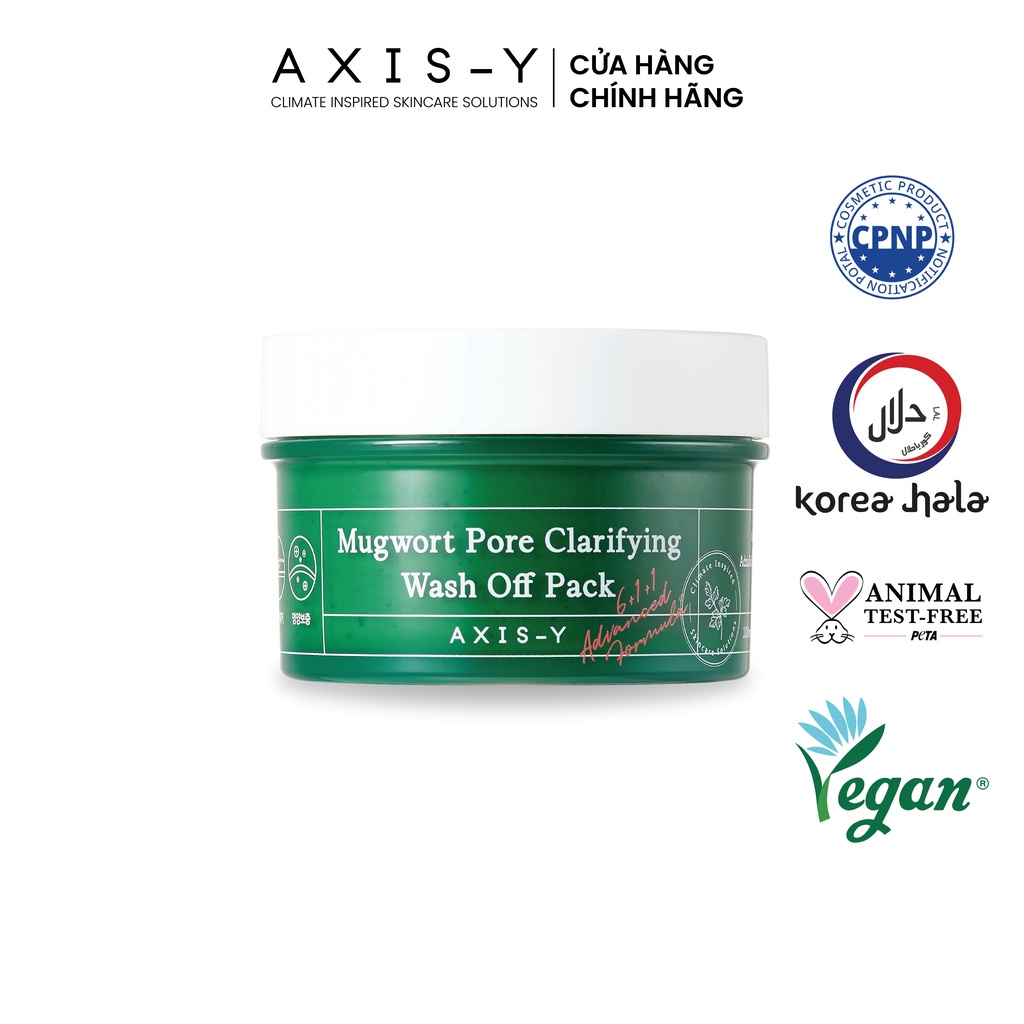 Mặt nạ ngải cứu làm sạch sâu, ngừa mụn Axis-Y Mugwort Pore Clarifying Wash Off Pack 100ml