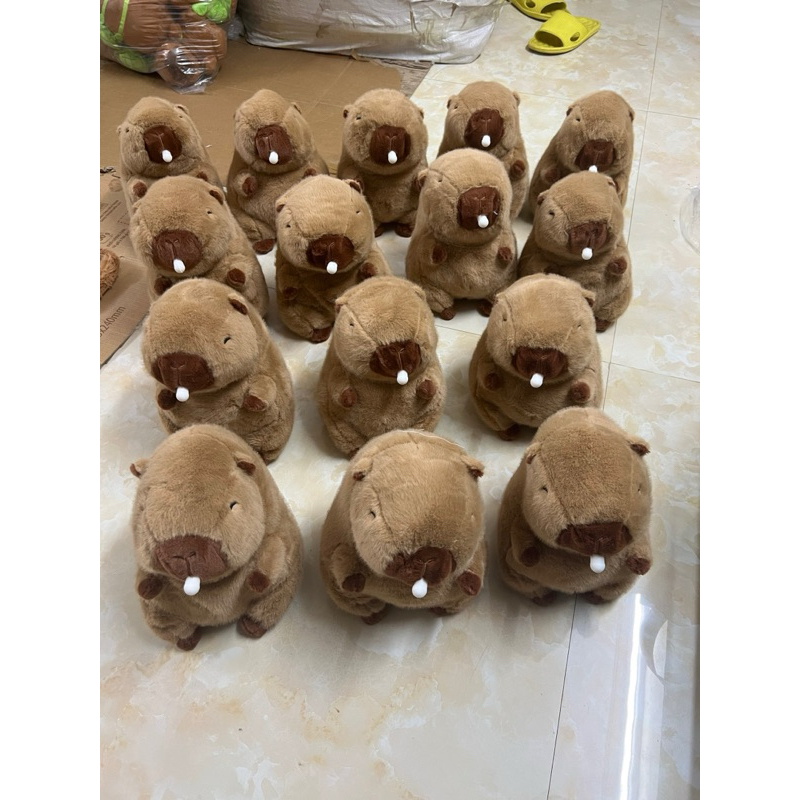 Gấu Bông CAPYBARA Chuột Lang Nước Thổi Bóng 25cm Cute