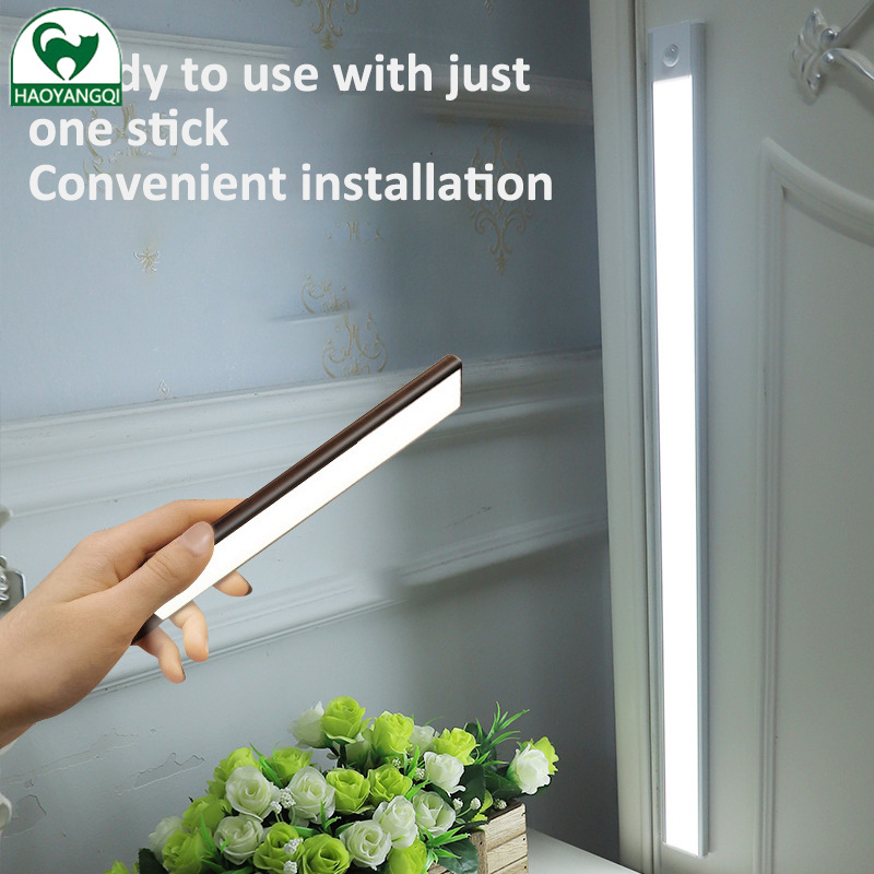 Night lamp Ultra thin smart led induction light dormitory charging body induction night light magnetic wardrobe cabinet light strip