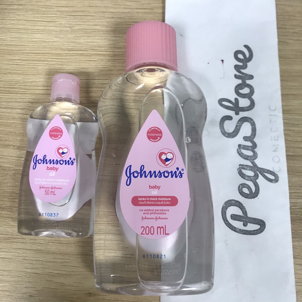 Johnson baby oil 200ml-50ml-pegastore