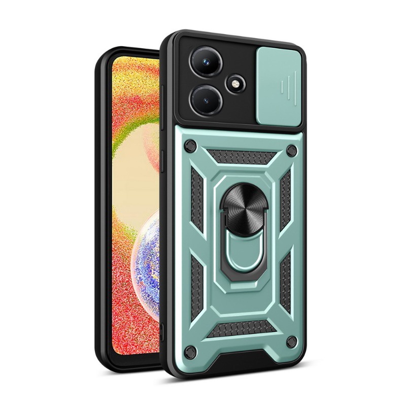 Armor phone case for infinix hot 30 30i 30play 2023 hot30 hot30i hot30play casing shockproof ring stand holder full protect soft edge anti fall back cover
