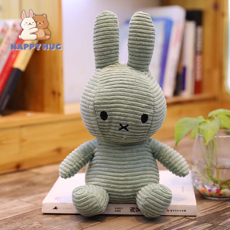Thỏ bông Miffy dễ thương size 25 cm chất liệu bông nhung mịn cao cấp 8 màu, thú bông đáng yêu cho bé - Gấu Bông Happy Hug