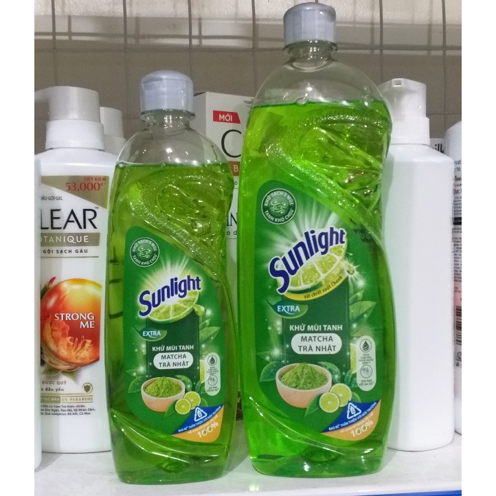 Combo 2 chai Nước Rửa Chén Sunlight Trà Xanh 400g